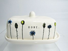 Rae Dunn Artisan Collection Home Covered Butter Dish With Floral Print Farmhouse - £17.20 GBP