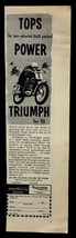 Triumph Motorcycles Vintage Print Ad 60s Racing Johnson Motors 1961 Models - £9.19 GBP