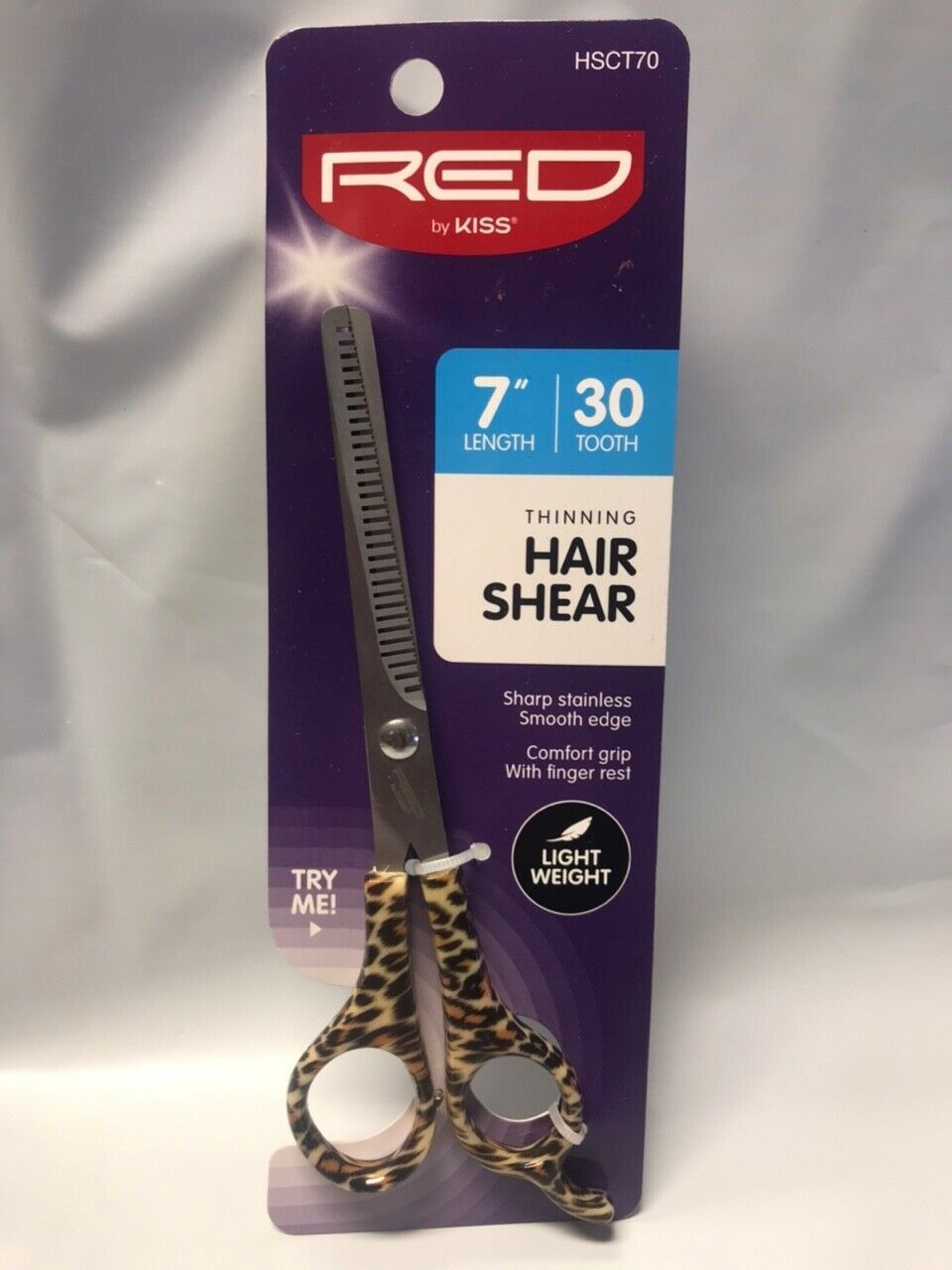 Primary image for RED by KISS 7" 30 TOOTH THINNING HAIR SHEAR HSCT70 STAINLESS SMOOTH EDGE