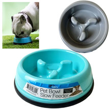 2 Dog Bowl Slow Feeder Anti Bloat No Gulp Puppy Pet Cat Interactive Feeding Tray - £23.53 GBP