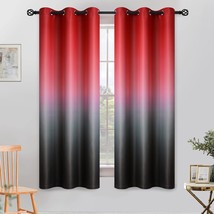 Cosviya Grommet Ombre Room Darkening Curtains 63 Inches Length For, 42X63 Inches - £30.36 GBP