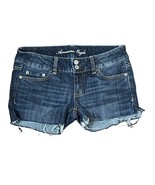 American Eagle Artist Stretch Low Rise Daisy Duke Cut Off Denim Shorts W... - £13.99 GBP