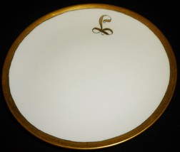 Vintage Rosenthal Empire Bavaria White W/GOLD Trim Embossed With &#39;l&#39; Lunch Plate - £45.62 GBP