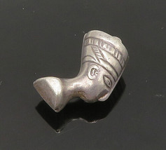 925 Sterling Silver - Vintage Egyptian Queen Nefertiti Hollow Pendant - PT17199 - £22.65 GBP