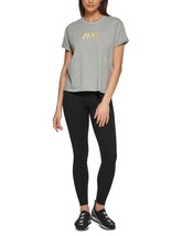 MSRP $40 Dkny Sport Womens Cotton Embroidered Logo Tee Gray Size XL - £14.11 GBP