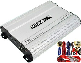 Audiobank 2 CH 1500 W Bridgedable Amp Car Audio Stereo Amplifiers + 8 GA KIT Red - £109.29 GBP