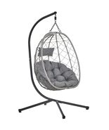 LeisureMod Hanging Egg Chair with Stand, Egg Swing Hammock Chair with Fo... - €234,17 EUR+