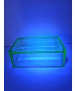 Vintage Green Depression Glass Butter Dish Lid Cover Only NO BASE Uraniu... - $34.60