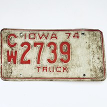 1974 United States Iowa Commercial Truck License Plate CW 2739 - $16.82