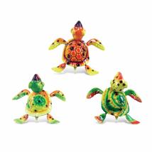 Coral Sea-Turtle Bobble Magnets (Set of 3) Multi Color Nautical Coastal ... - $22.76