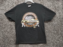 Vintage 2004 Sturgis T Shirt Adult Large Black Motorcycle Hanes Beefy T Y2K - £20.76 GBP