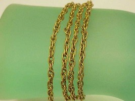 Unisex Estate  9K Yellow Gold Rope  Cut  Necklace 12.1g 24&quot; - £348.31 GBP