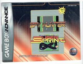 Nintendo Gameboy Advance Spy Hunter Super Sprint Instruction Manual Only - $19.50