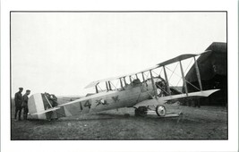 Old Biplane Airplane Under Inspection 1991 Era Chrome Reproduction Postcard D11 - £2.80 GBP