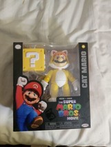 New-Super Mario Brothers Movie 5” Cat Mario Action Figure Toy Nintendo - £10.91 GBP