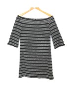 Arthur S. Levine Tahari Dress Womens 6 Off Shoulder Black Grey Sheath New  - $336.54 MXN