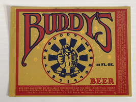Buddy’s Let The Good Times Roll Vintage Beer Liquor Wine Cider Soda Labe... - £0.78 GBP