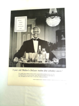 1955 Walker&#39;s DeLuxe Bourbon Whiskey Ad Hiram Walker - $184.10 MXN