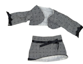 Madam Alexander Friends for Life  doll clothes black checked blazer skirt set - $7.27