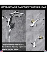 High Pressure Rain Shower Head: Premium System with Handheld Spray, 10 S... - €69,50 EUR