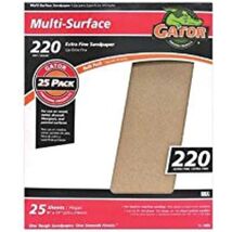 Sandpaper, Very Fine 220-Grit, 9-In. x 11-Ft., 25-Ct. - €19,24 EUR