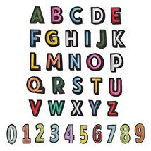 36pcs Letters Iron On Patches Applique Alphabet Numbers Embroidered Stickers - £13.66 GBP