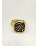 Vintage Berber Bronze Ring – Handmade Tribal Chevron Bead Design – Unique - $70.07 CAD