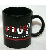 Vintage MEMOREX Audio Cassette Tapes WAS IT LIVE? Promo Coffee Cup Mug - $461.13 MXN