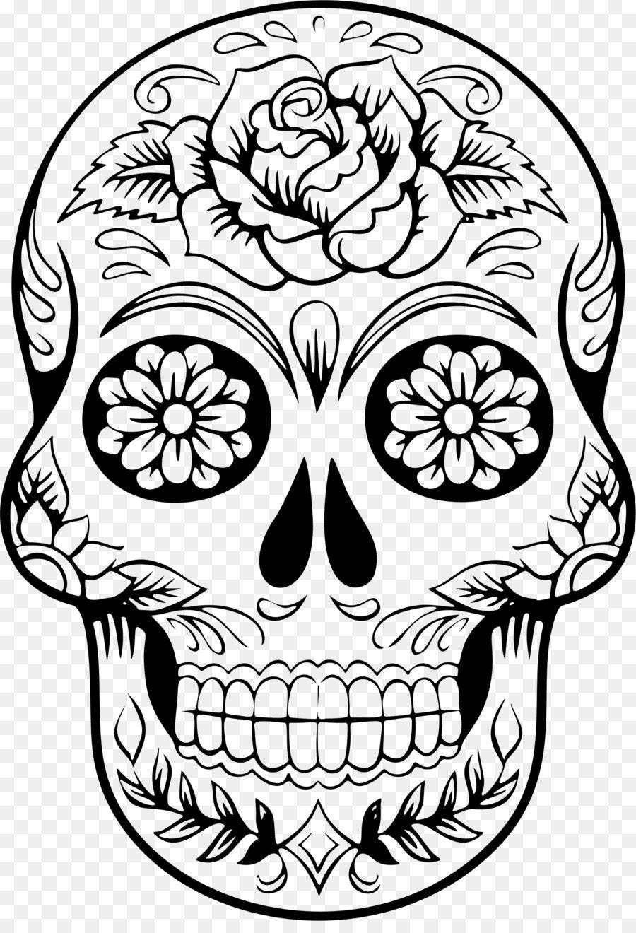 sugar skull svg Cut File Digital download Day of the dead Sugar skull sk... - $1.99