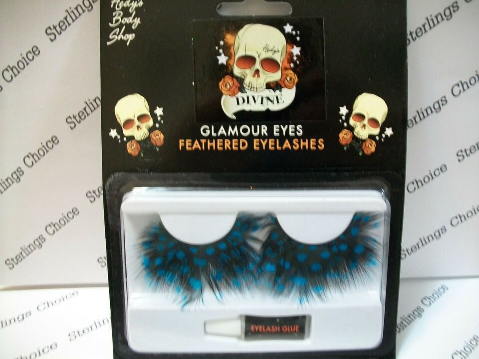 Hedy&#39;s Body Shop Glamour Eyes Feathered Eyelashes (Blue) - $5.34