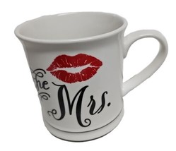 “The Mrs.” Coffee Mug Tea Cup Home Essentials 10oz  w/Lip Kiss Valentine Wedding - $5.86