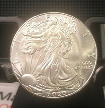 2020 Silver Eagle Dollar - One Troy Ounce - .999 Silver Brilliant Uncirc... - £41.48 GBP