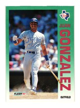 1992 Fleer #304 Juan Gonzalez Texas Rangers - £3.93 GBP
