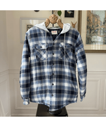 NWOT Wrangler Quilted Lined Hooded Plaid Flannel Button Up Shirt M - €22,24 EUR
