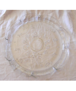 Vintage Glass Cookie Vegetable Tray w/Floral Design Scalloped Rim - €27,35 EUR