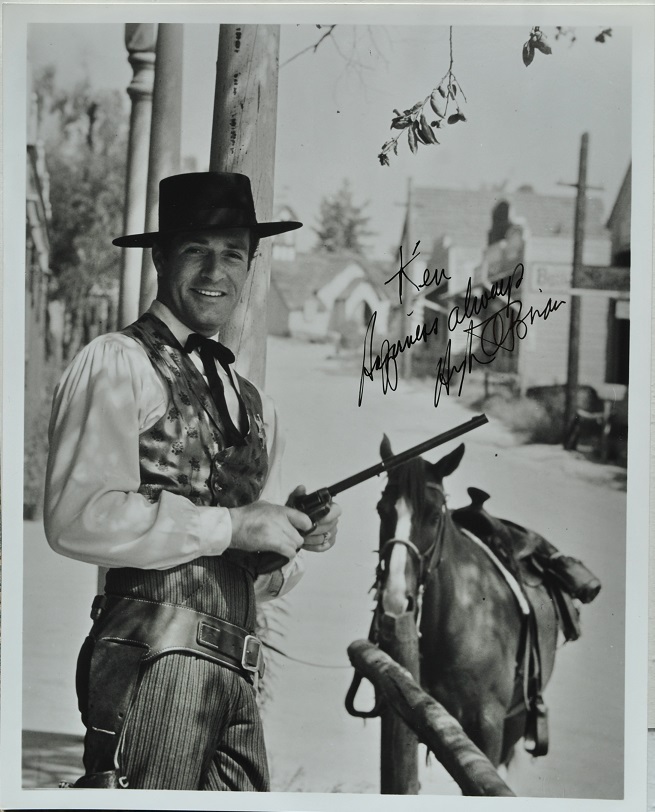 HUGH O&#39;BRIEN SIGNED PHOTO- The Life and Legend of Wyatt Earp- The Shooti... - $139.00