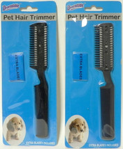 2 Pack Manual Pet Hair Trimmer with Extra Blades and Comb Grooming Dog Cat Razor - £7.15 GBP