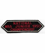 Vintage 1950 NRA National Junior Championship Embroidered Cloth Patch - $4.00