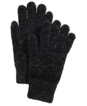 MSRP $25 Charter Club Solid Chenille Gloves Black One Size - £5.70 GBP