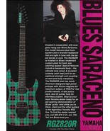 Blues Saraceno Yamaha RGZ 820R Custom Plaid Guitar 1993 ad 8 x 11 advert... - £3.37 GBP
