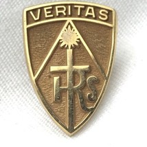 Veritas Catholic Christian Gold Filled 1/10 10k Vintage Pin  - £14.91 GBP