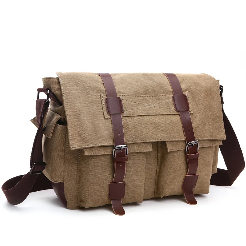 Weysfor Men Business Messenger Bags For Men Shoulder Bag Canvas Crossbod... - $75.80