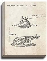 Star Wars Slave I Patent Print Old Look on Canvas - $39.95+
