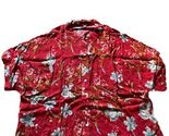 Vince Camuto Women Short Sleeve Blouse Top Shirt Size 3X Red Floral Butt... - $19.99