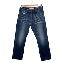 BKE Buckle Jeans Mens 33 Short Ryan Straight Embroidered Wiskering AVM30... - $37.61