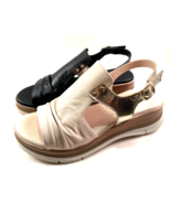 Lonza 199965/66/68 Leather Mid Wedge Comfort Sandal Choose Sz/Color - $104.30