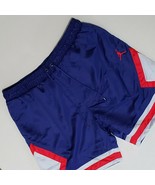 Nike Air Jordan Mens Size L Satin Diamond Shorts Red White Deep Blue AO2... - £53.46 GBP