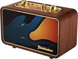 Retro Bluetooth Speaker with Radio, Trenbader.com Portable Speaker for, Mic - £78.09 GBP