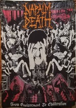 NAPALM DEATH From Enslavement to Obliteration FLAG CLOTH POSTER CD Death... - $20.00