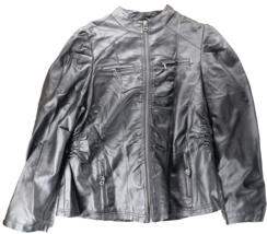 New Look Women&#39;s Vegan Leather Motorcycle Jacket in Size 1X - $24.95